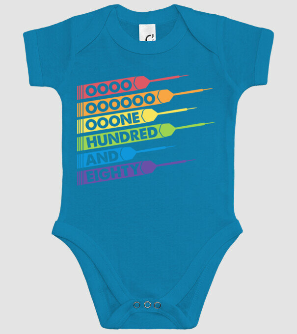 180 Darts Retro model turcoaz pe tricou