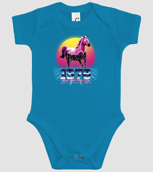 1978 Year of the Horse model turcoaz pe tricou