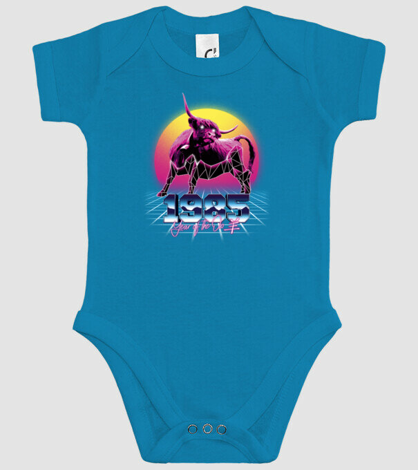 1985 Year of the Ox model turcoaz pe tricou