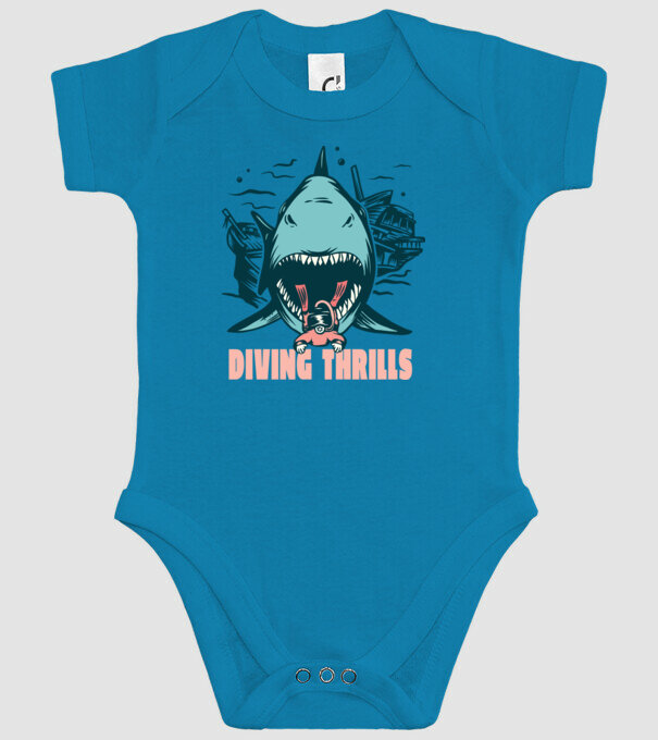 Scufundarea este periculoasă model turcoaz pe tricou