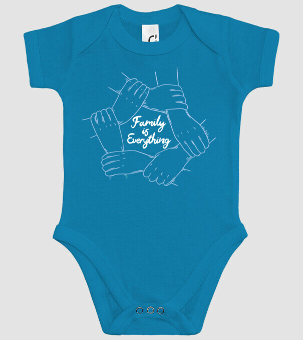Familia este totul model turcoaz pe tricou