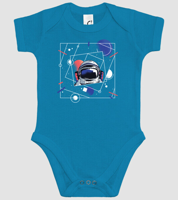 Astronaut univers abstract model turcoaz pe tricou