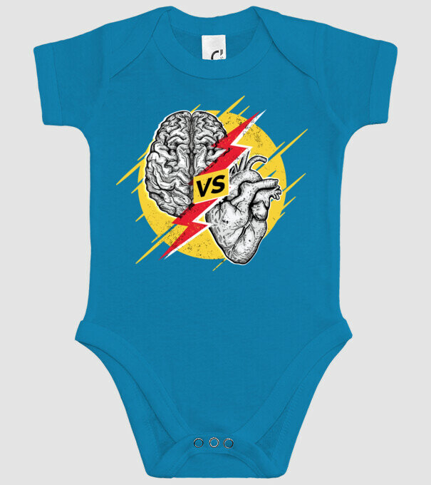 Creier vs. Inimă - Rațiune contra inimă model turcoaz pe tricou