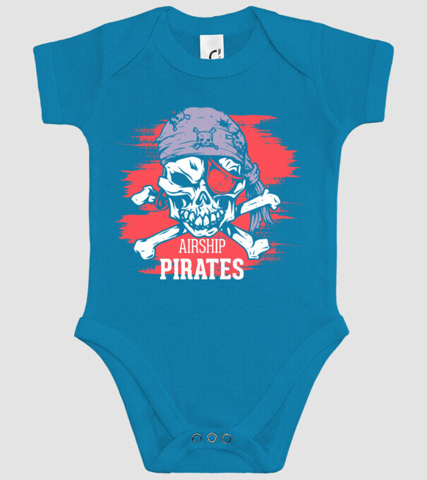 Airship Pirates - Pirat model turcoaz pe tricou