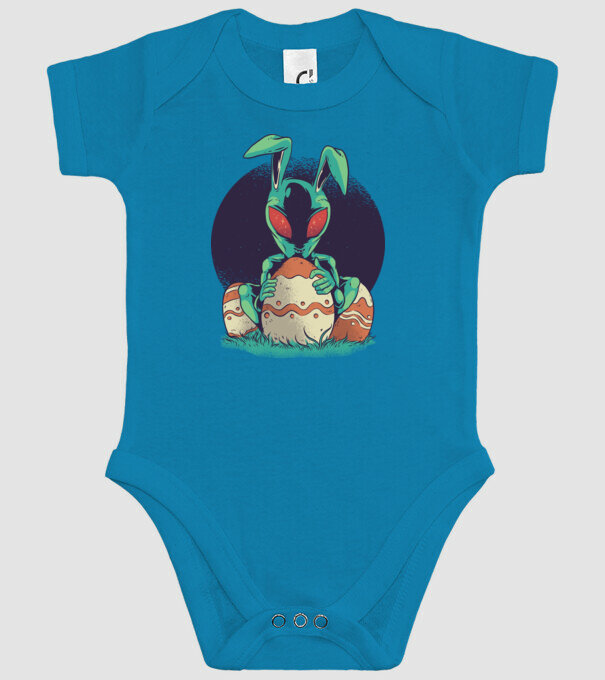 Paște Alien model turcoaz pe tricou