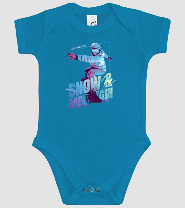 All I need is Snowboard model turcoaz pe tricou