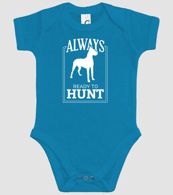 Always ready to hunt Câine de vânătoare model turcoaz pe tricou