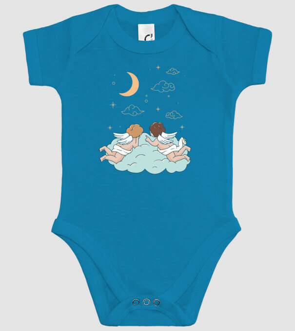 Îngeri model turcoaz pe tricou