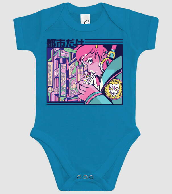 Anime Țigaretă model turcoaz pe tricou