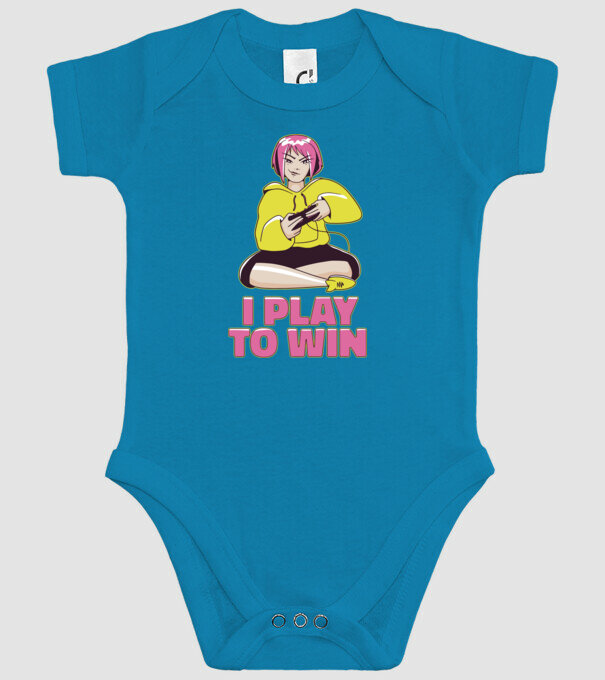 Anime fată Gamer model turcoaz pe tricou