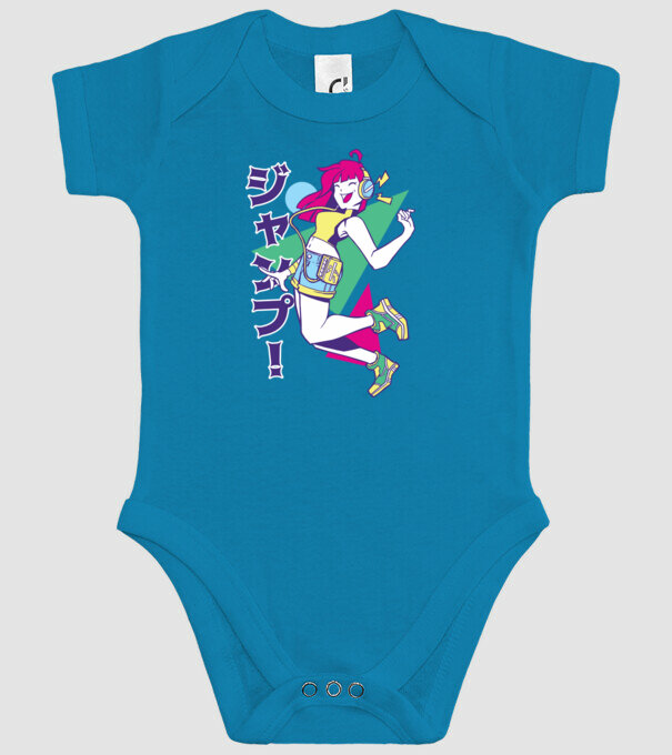 Anime fată retro model turcoaz pe tricou