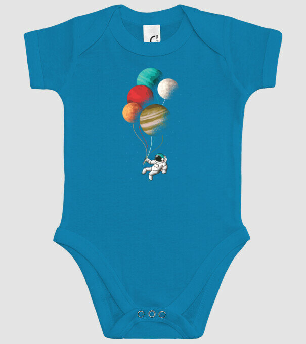 Astronaut Balloons baloane astronaut model turcoaz pe tricou