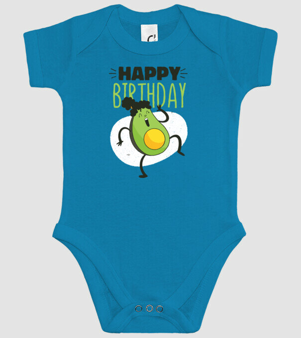 Avocado La mulți ani model turcoaz pe tricou