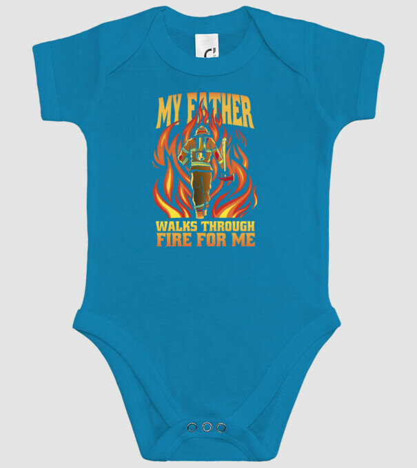Tatăl meu trece prin foc pentru mine model turcoaz pe tricou
