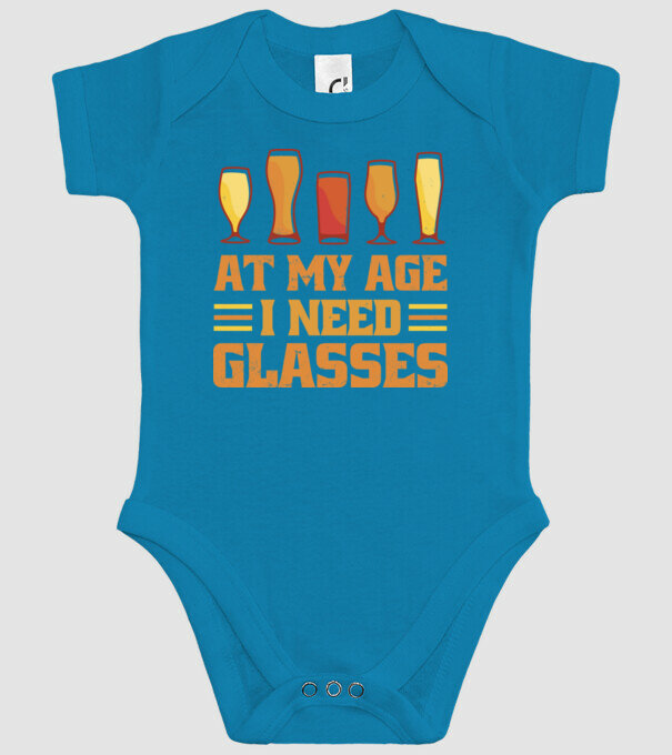 At my age i need glasses model turcoaz pe tricou