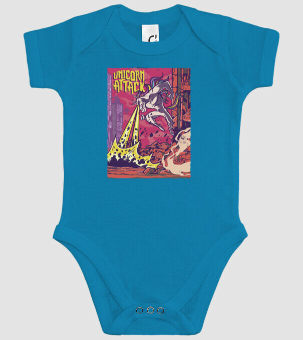 Atacul Unicornului model turcoaz pe tricou