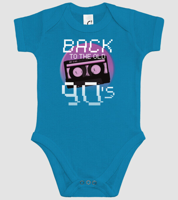 'Back to the 90s Înapoi în anii ''90' model turcoaz pe tricou