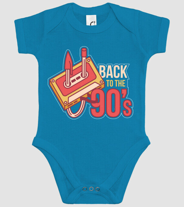 'Back to the 90s Înapoi în anii ''90 Retro' model turcoaz pe tricou
