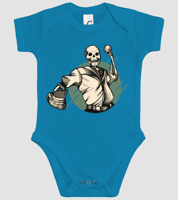 Schelet Baseball model turcoaz pe tricou