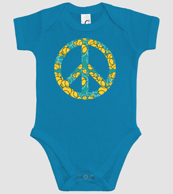 Simbol Baseball Peace model turcoaz pe tricou