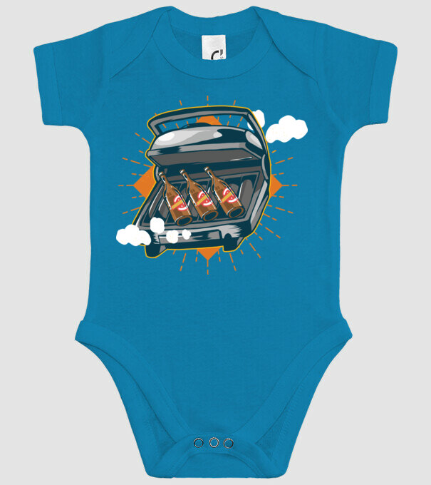 Bere BBQ model turcoaz pe tricou