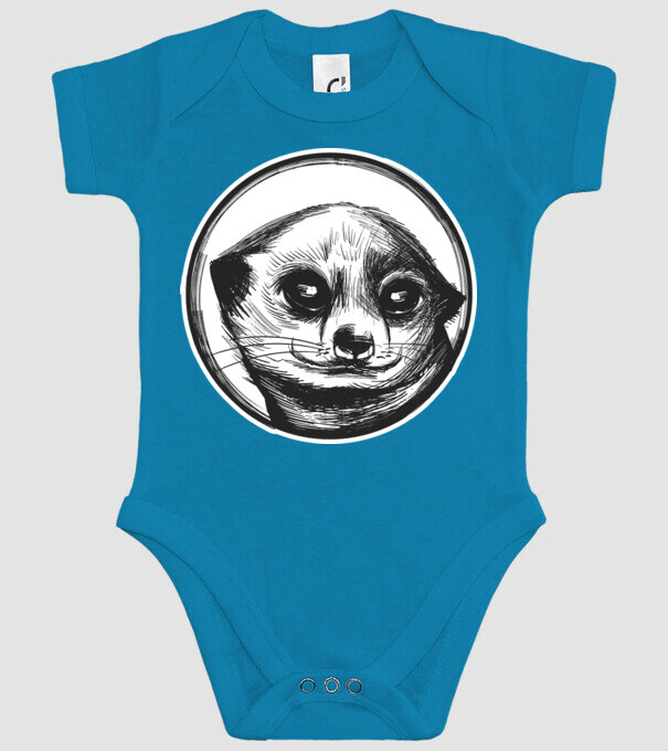Pui de suricata model turcoaz pe tricou