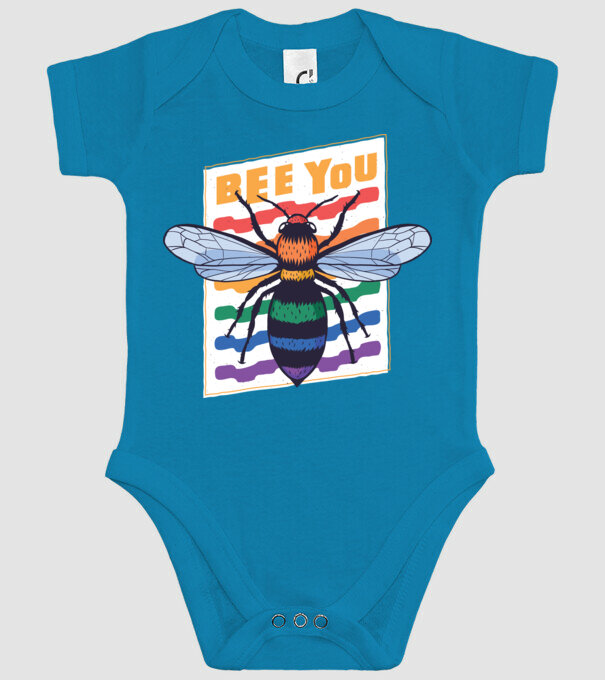 Bee You Pride model turcoaz pe tricou