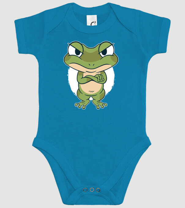 Broască model turcoaz pe tricou