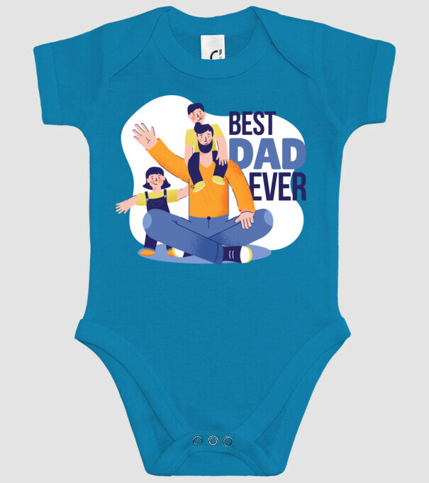 Best Dad ever - Cel mai bun tată model turcoaz pe tricou