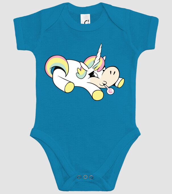 Unicorn bolnav model turcoaz pe tricou