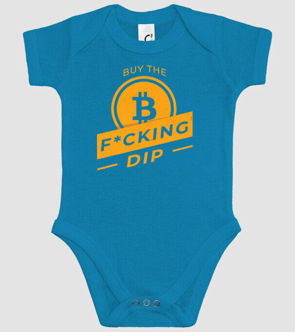 Bitcoin - Buy the fucking dip model turcoaz pe tricou