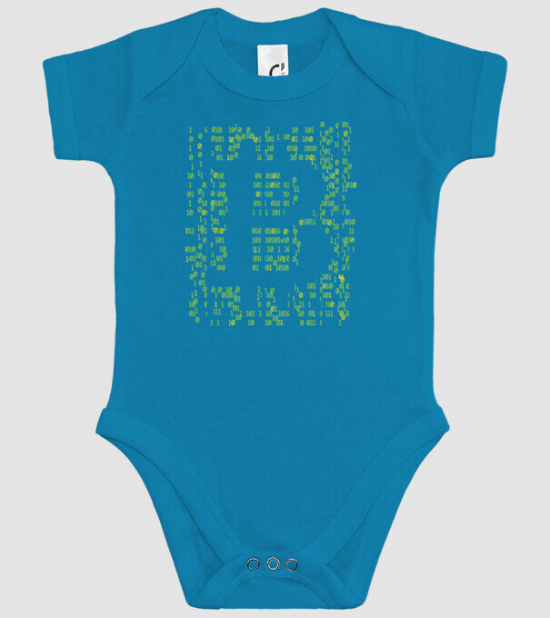 Bitcoin Matrice model turcoaz pe tricou