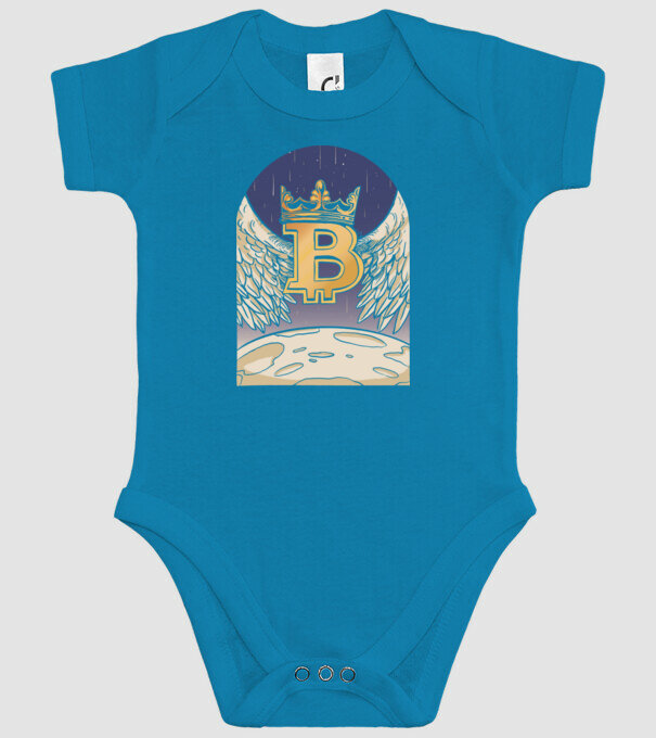 Bitcoin To The Moon Aselenizare model turcoaz pe tricou