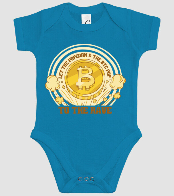 Bitcoin to the Rave model turcoaz pe tricou