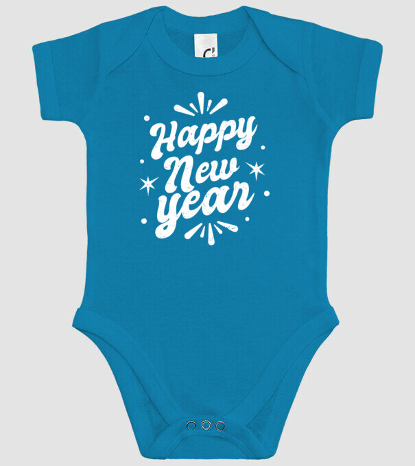 An nou fericit model turcoaz pe tricou