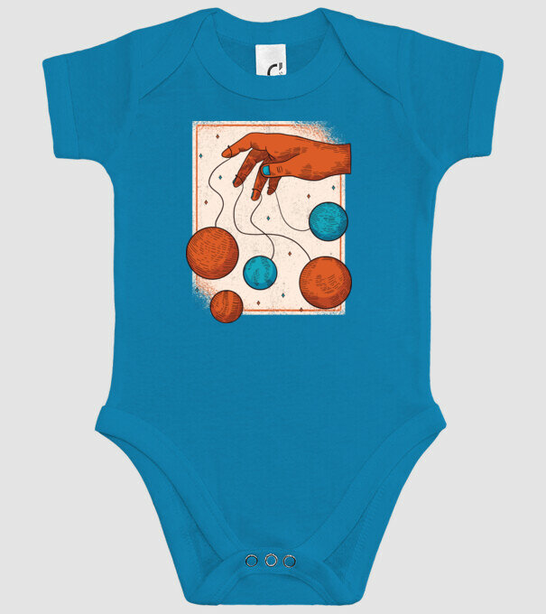 Planete model turcoaz pe tricou