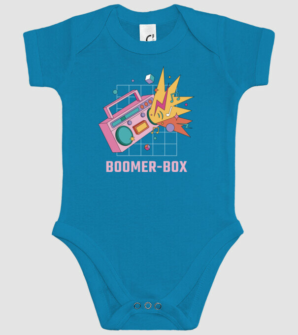 Boomer Box Magnetofon Retro model turcoaz pe tricou