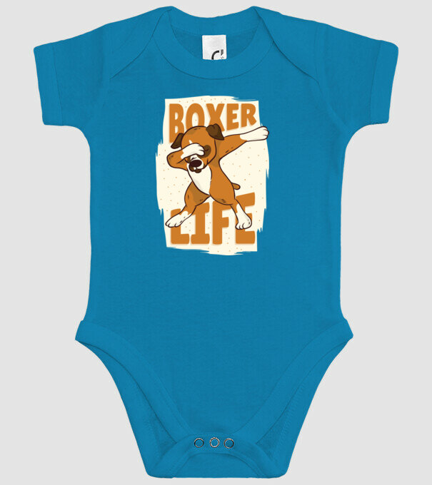 Boxer Life DAB model turcoaz pe tricou