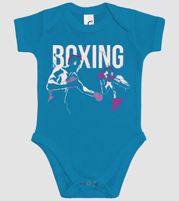 Boxing model turcoaz pe tricou