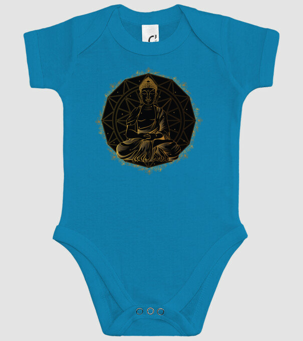Buddha Mandala model turcoaz pe tricou