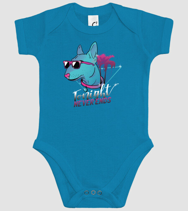 Bullterrier Neon Retro tricou amuzant model turcoaz pe tricou