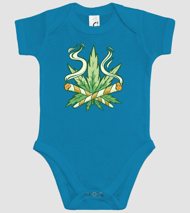 Cannabis Marijuana model turcoaz pe tricou