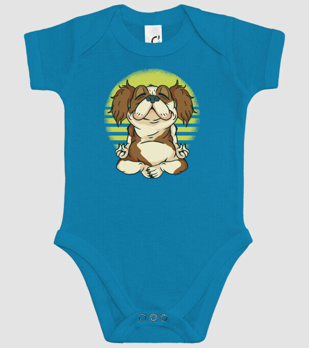 Cavalier King Spaniel Yoga model turcoaz pe tricou