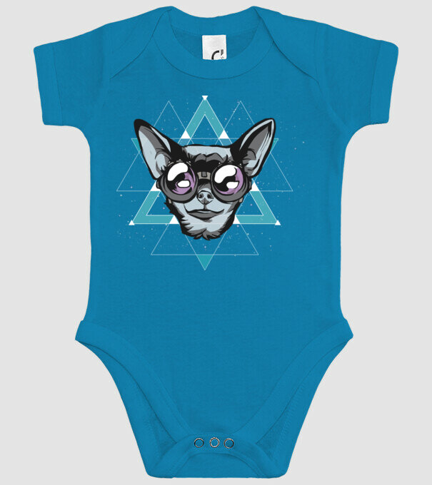 Tricou cu Câine Chihuahua model turcoaz pe tricou