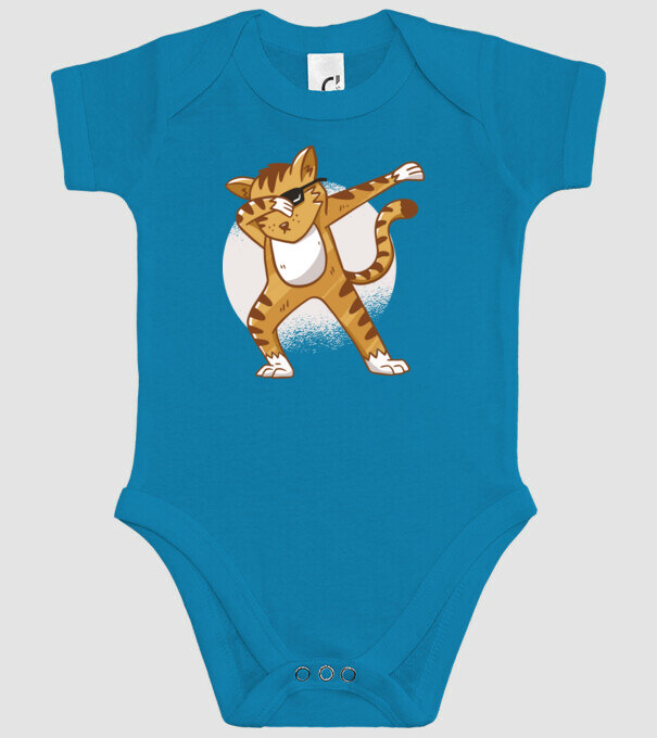 Pisică DAB model turcoaz pe tricou