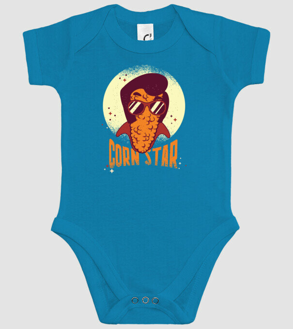 Corn Star - Porumb cu freză Elvis model turcoaz pe tricou