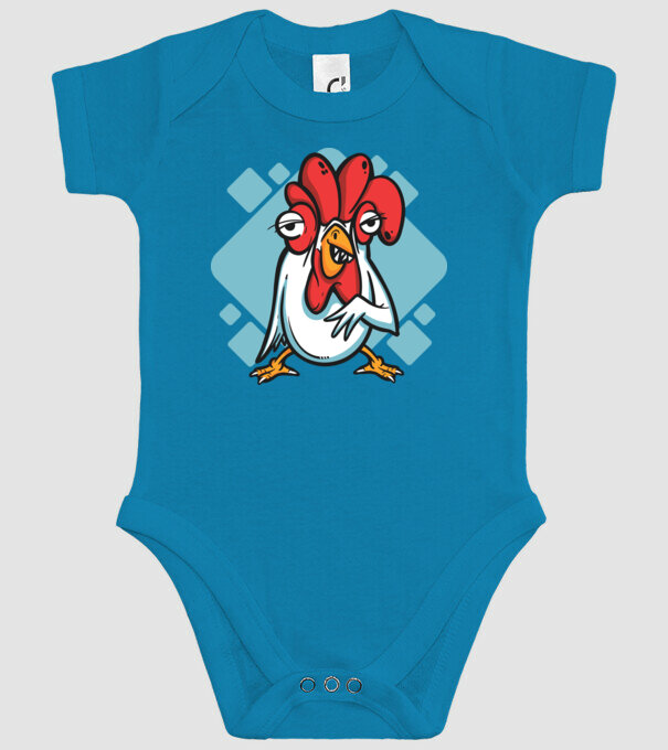 Pui model turcoaz pe tricou