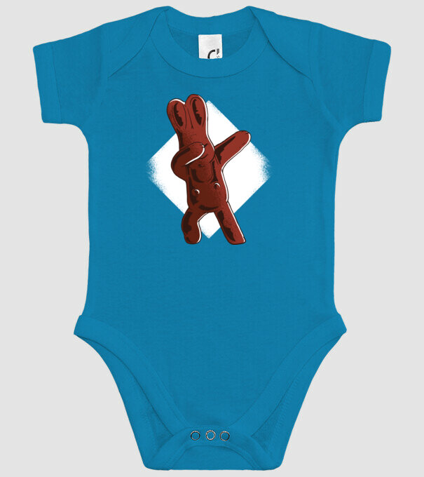 Iepuraș de Ciocolată model turcoaz pe tricou