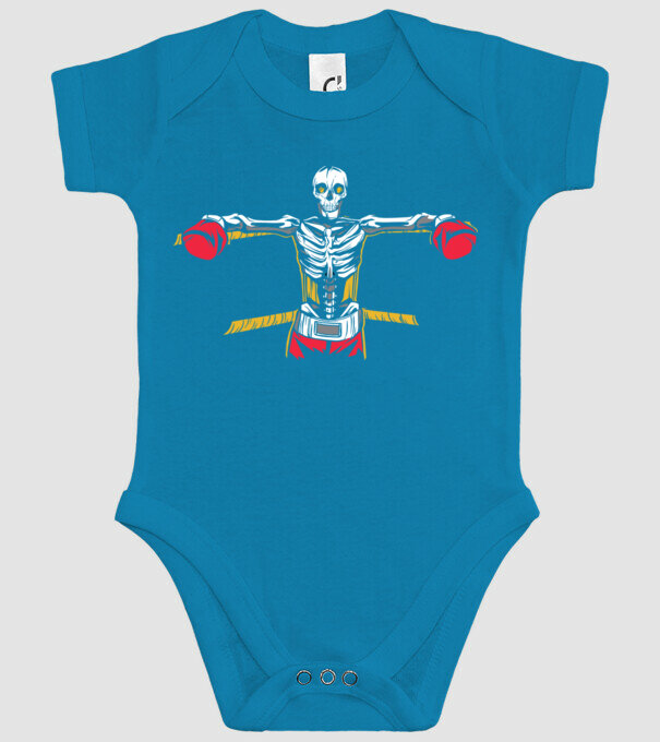 Schelet Boxer model turcoaz pe tricou