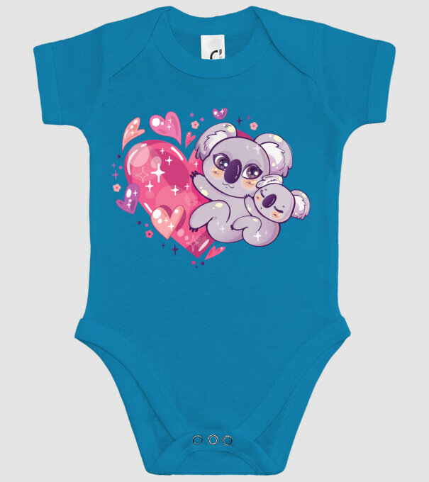 Koala drăguță Anime model turcoaz pe tricou